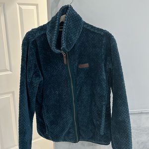 Columbia teal fleece jacket. Girls large